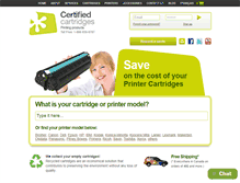 Tablet Screenshot of certifiedcartridges.com